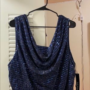 Blue Sleeveless Maxi Dress